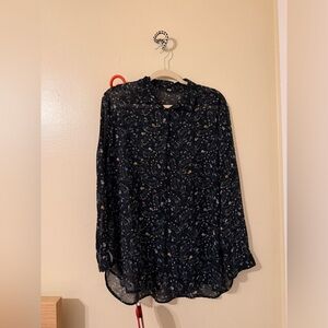 Uniqlo - floral embroidered shirt